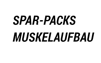 Sparpacks Muskelaufbau